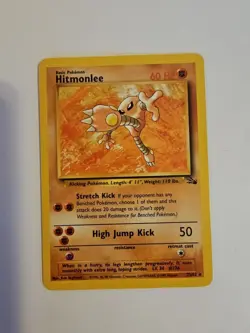 Pokemon TCG Hitmonlee Fossil Card 22/62 Unlimited Rare - Image 1