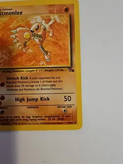 Pokemon TCG Hitmonlee Fossil Card 22/62 Unlimited Rare - Image 4