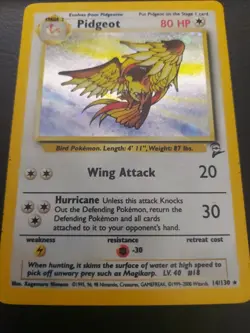 Pokemon TCG Vintage Base Set 2 Holo Rare Card Pidgeot 14/130 - Image 2