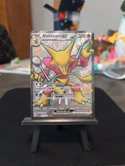 Alakazam EX 215/091 Full Art Shiny Ultra Rare Paldean Fates Pokemon Card - Image 1