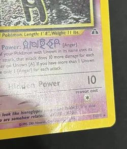 Unown A - 14/75 - Holo Rare - Neo Discovery - Pokemon Card - DMG - Image 5