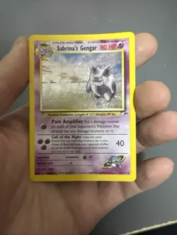 Pokemon Card Sabrinas Gengar 14/132 Gym Heroes Holo Played - Image 1