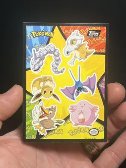 1999 Topps Pokemon The Movie Onix Cubone Eevee Chansey Zubat Sticker Card LP - Image 1