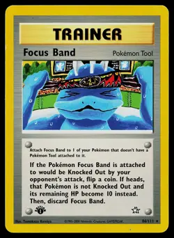 Pokemon Card - Focus Band Neo Genesis 1st Edition 86/111 Rare - Image 1