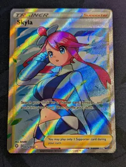 Pokemon TCG Skyla Full Art Card NM Shining Fates 072/072 - Image 1