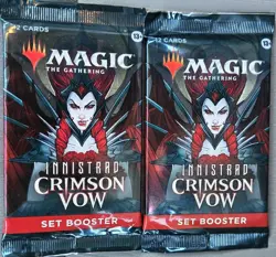 Magic The Gathering Innistrad Crimson Vow Set Booster 2 Pack New Factory Sealed - Image 1