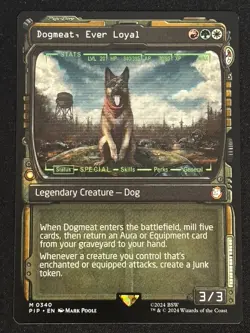 1x MTG Dogmeat, Ever Loyal (Showcase) - Universes Beyond: Fallout (PIP) #340 - Image 1