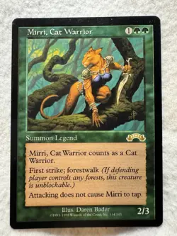 MTG - Mirri, Cat Warrior #114/143 - Exodus - LP/NM - Rare - Regular - EN - Image 1
