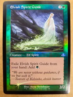MTG 1x FOIL RETRO Elvish Spirit Guide # 338 Dominaria Remastered Magic the x1 NM - Image 1