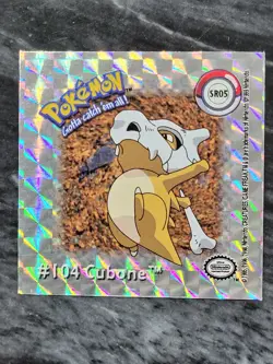 1999 NINTENDO POKEMON ARTBOX Cubone #104 SILVER FOIL STICKER SR05 - Image 1
