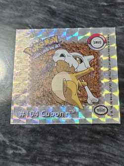 1999 NINTENDO POKEMON ARTBOX Cubone #104 SILVER FOIL STICKER SR05 - Image 2