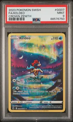 2023 Pokemon Sword & Shield Crown Zenith GG07 Full Art Keldeo - PSA 9 - Image 1