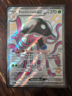 Pokemon Toedscruel ex 213/091 Paldean Fates Shiny Ultra Rare Full Art Holo NM - Image 1