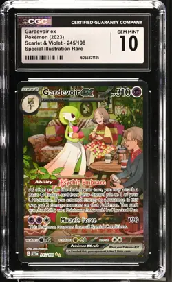 2023 Pokemon Gardevoir ex 245/198 Scarlet & Violet Base Set Holo SIR CGC 10 - Image 1
