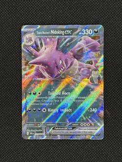 Pokemon TCG TEAM ROCKET’S NIDOKING EX 119/182 SV Destined Rivals Double Rare - Image 1