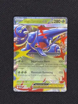 Pokemon TCG MEGA HERACROSS EX 004/094 ME02: Phantasmal Flames Ultra Rare - Image 1