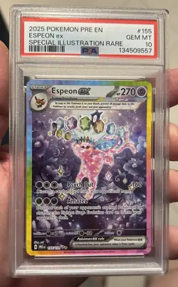 Pokemon Prismatic Evolutions Espeon ex 155/131 Special IR PSA 10🔥🔥🔥 - Image 1