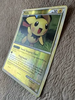 2010 Pokemon TCG HeartGold SoulSilver Pichu Reverse Holo 28/123 LP - Image 2