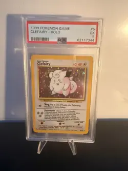 Clefairy Base Set Holo Pokemon 1999 4/102 Graded PSA 5 - Image 1