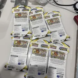 SEALED Pokemon TCG Brilliant Stars Sleeved Booster Packs Lot of 6 - Image 2