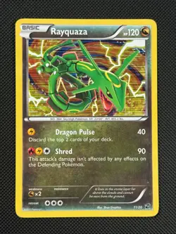 Rayquaza 11/20 HOLO Pokemon Card BW Dragon Vault Rare - Image 1