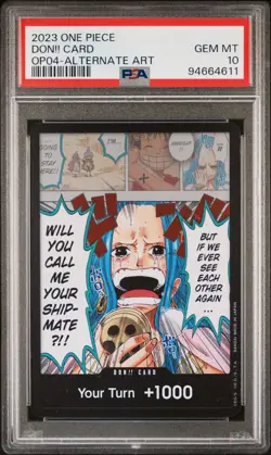 2023 ONE PIECE OP04-KINGDOMS OF INTRIGUE DON!! CARD ALTERNATE ART PSA 10 - Image 1