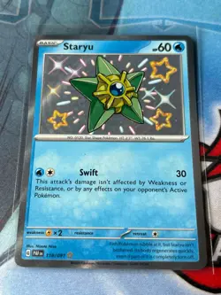 Pokemon TCG Staryu Card Paldean Fates Baby Shiny Rare 118/091 NM Condition - Image 1