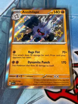 Pokemon Card Annihilape 171/091 Shiny Paldean Fates Near Mint - Image 1
