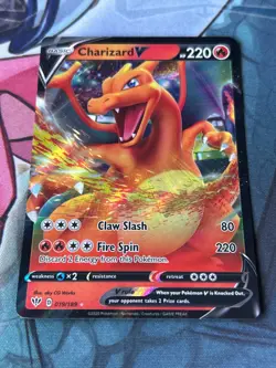 Pokemon TCG Charizard V Card 019/189 Darkness Ablaze Near Mint - Image 1