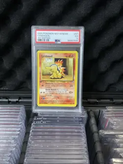 Low POP Pokemon Neo Genesis 1st Edition Cyndaquil Card 56/111 2000 WOTC EX PSA 5 - Image 5