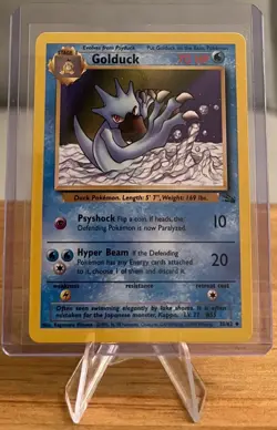 Golduck #55 Non-Holo Pokemon Card Near Mint 35/62 Uncommon Fossil Set 1999 - Image 1