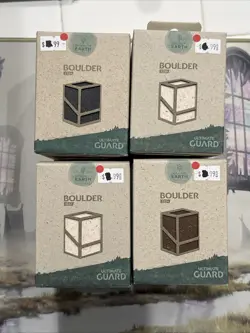 (Lot of 4) Ultimate Guard Boulder 100+ Deck Box Case Brown Natural Natural Black - Image 1