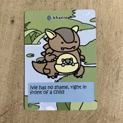 Pokiebubies Khanie Kangaskhan 1st Edition 83 Fan Art Pokemon Chef Ken Lee V1 - Image 1