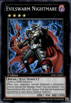 Evilswarm Nightmare - Super Rare 1st Edition HA07-EN023 - LP - YuGiOh - Image 1