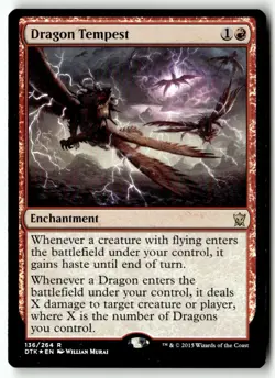 MTG Foil Dragon Tempest - Dragons of Tarkir Moderately Played English - Image 1