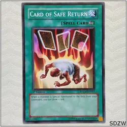 Card of Safe Return - SDZW-EN021 - Common 1st Edition Yugioh - Image 1