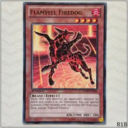 Flamvell Firedog - SDOK-EN009 - Common 1st Edition Yugioh - Image 1