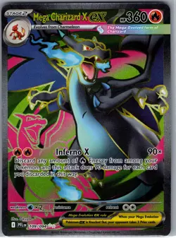Mega Charizard X ex 109/094 ME02: Phantasmal Flames - Pokemon Card - NM - Image 1