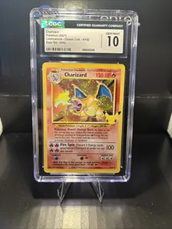 CGC 10 Gem Mint Charizard 4/102 Celebrations Classic Collection Pokemon Card - Image 1