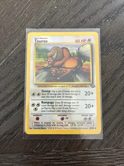 Tauros 47/64 1st Edition - Jungle - Pokemon Card - Lightly Played - Image 1