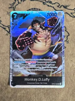 One Piece Card Game Monkey.D.Luffy OP04-090 Super Rare NM English - Image 1