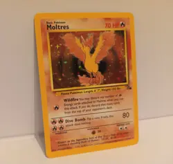 Moltres - 12/62 Fossil Holo Rare - LP - Pokemon TCG WOTC Vintage Card 1999 - Image 1