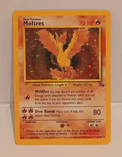 Moltres - 12/62 Fossil Holo Rare - LP - Pokemon TCG WOTC Vintage Card 1999 - Image 2