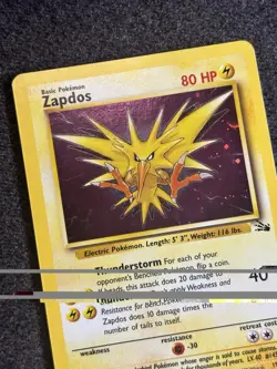 Zapdos 15/62 Fossil Set Holo Rare Vintage Pokemon Card 1999-2000 Cosmos LP - Image 4