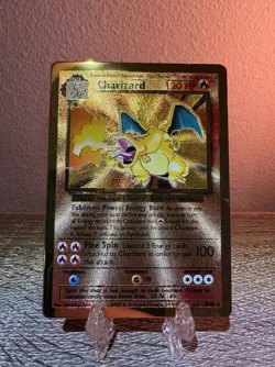 Pokemon Celebrations Charizard Gold Metal Card #4/102 UPC Promo - Image 1
