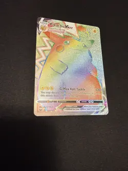 Pokemon TCG Vivid Voltage Rainbow Pikachu VMAX Secret Rare Card 188/185 - Image 2
