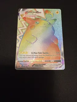 Pokemon TCG Vivid Voltage Rainbow Pikachu VMAX Secret Rare Card 188/185 - Image 4