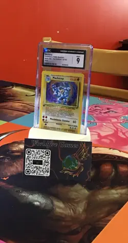 CGC 9 Machamp Base Set 1st Edition 8/102 Holo Spanish Pokemon Card - Image 1