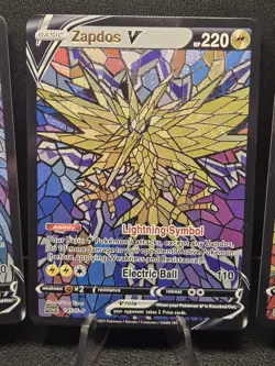 Articuno, MOLTRES, & ZAPDOS CUSTOM Stained Glass Holo Cards -Display Only - Image 4