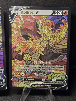 Articuno, MOLTRES, & ZAPDOS CUSTOM Stained Glass Holo Cards -Display Only - Image 5